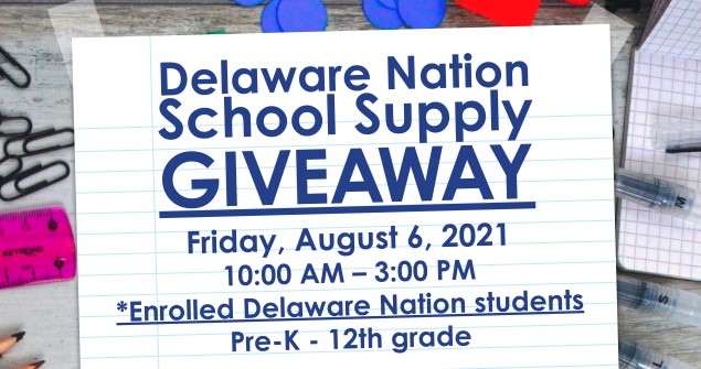 Delaware Nation School Supply Giveaway